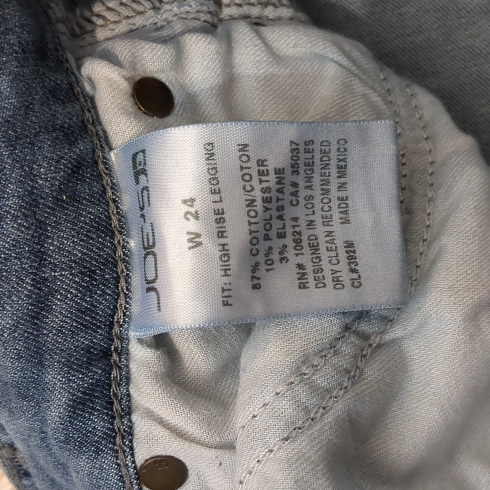 Vintage Y2K Joe's jeans size 24 skinny super cropped raw hem - Picture 4 of 7